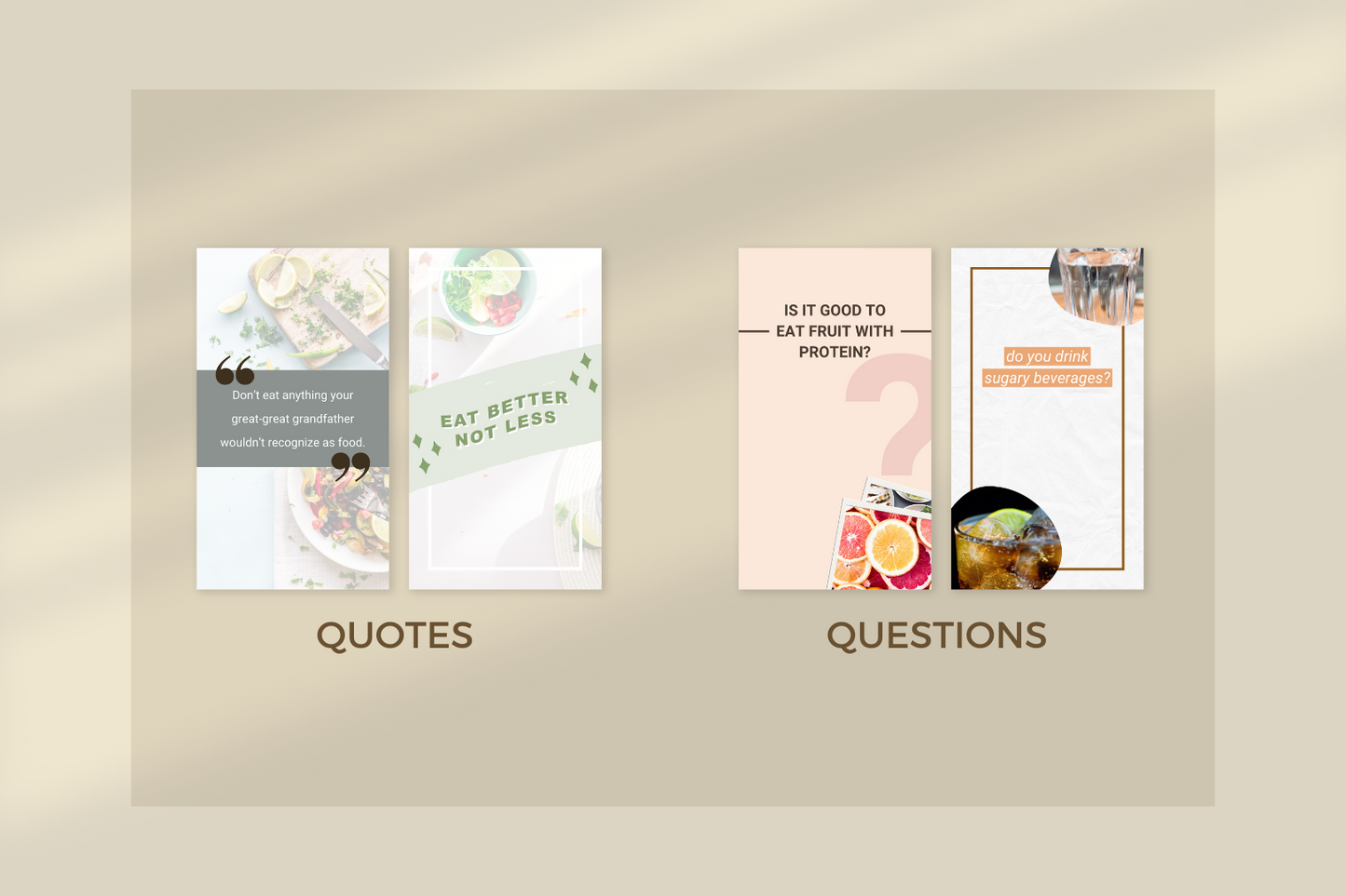 300 Nutrition Story Templates For Social Media