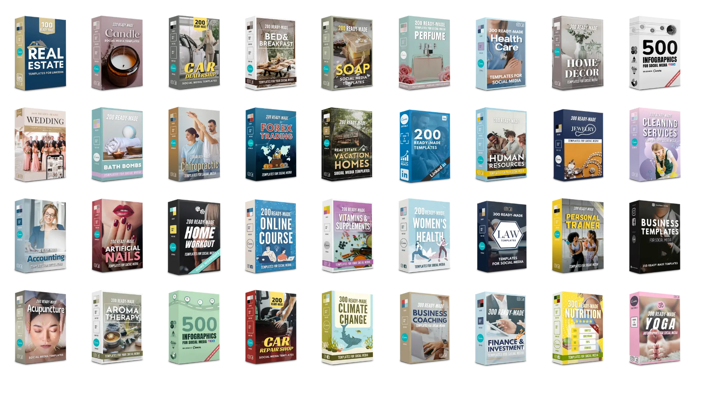 Limitless Pack 30,000 Canva Templates 140 Niches